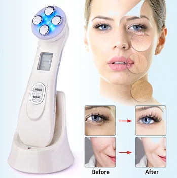 

Facial Mesotherapy Electroporation RF Radio Frequency LED Photon Face Lifting Tighten Wrinkle Removal Skin Care Face Massager
