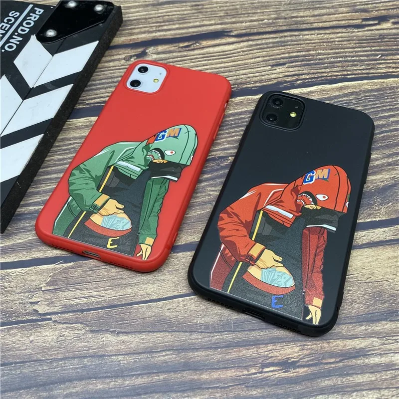 

street trend soft case for iphone 12 mini 11 pro x xs max xr 8 7 6 6s plus SE 2 silicone phone cover Rap shark coque fundas capa