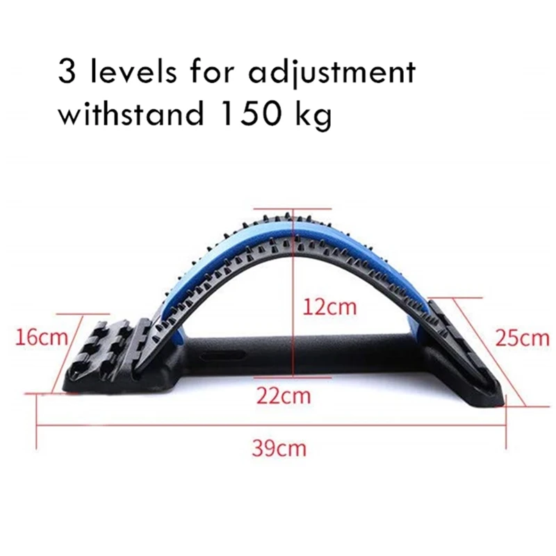 3Levels Acupuncture Set Up Benches Abdominal Mat Core Trainer Posture Corrector Relax Lumbar Support Back Massage Pain Relief