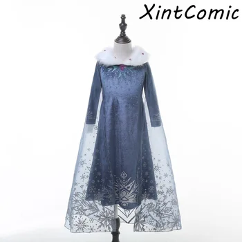 

Cosplay Snow Kid Elsa Dress Costume Halloween for Elsa Anna Cosplay Costume Princess Ice Queen Outfit Full Set Cloak