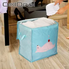 Clothes Organizer Storage Bag Closet Cartoon Portable Box Foldable Pillow Quilt Blanket Closet Move Home Accessories