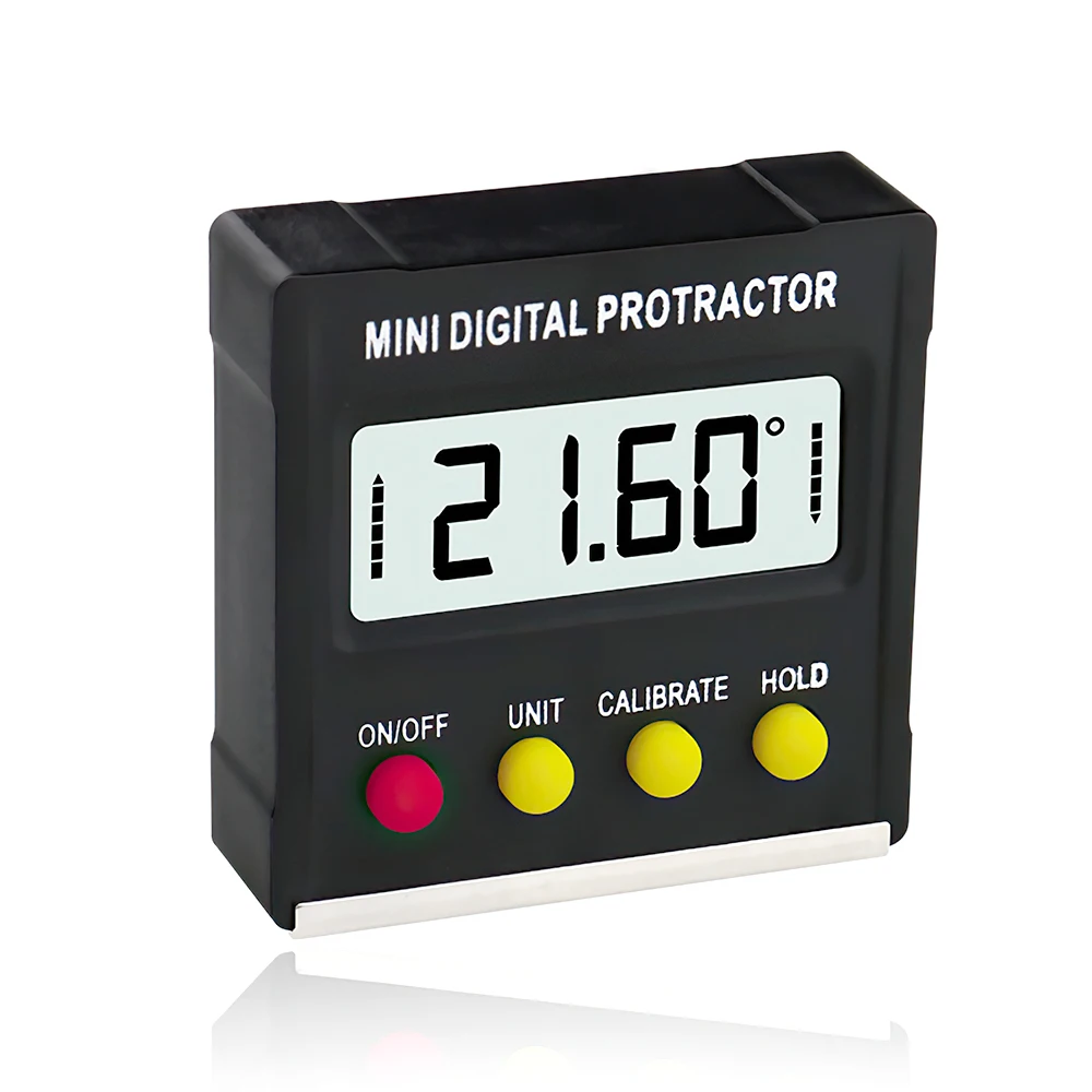 

WAKYME Mini Digital Protractor Inclinometer 360 Degree Electronic Level Box Magnetic Base Measuring Tools for Home DIY