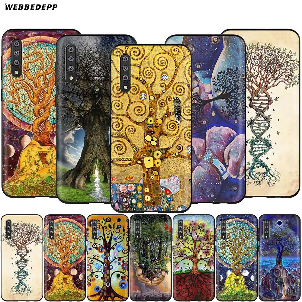 Webbedepp Древо жизни узор чехол для Samsung Galaxy S7 S8 S9 S10 Edge Plus Note 10 8 9 A10 A20 A30 A40 A50 A60