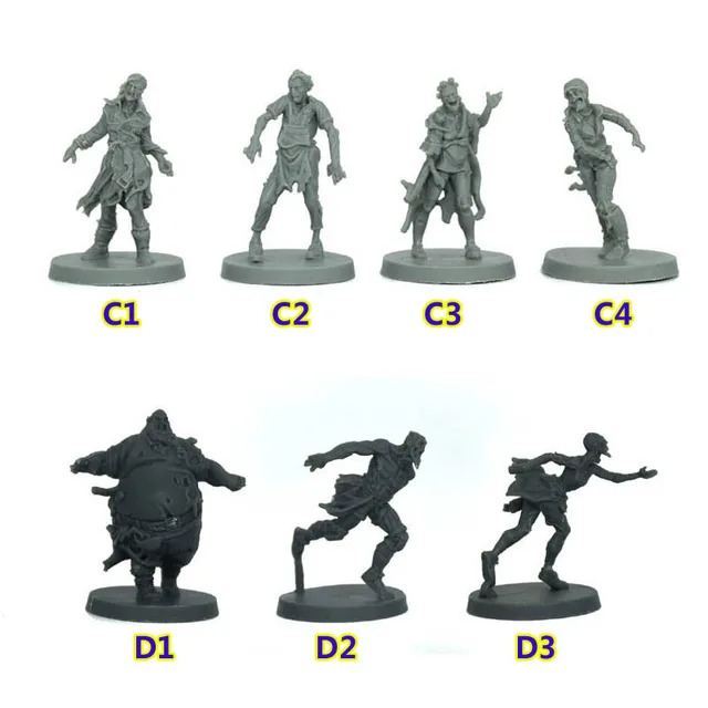 Random 6PCS Zombies Surviors Zombicide 2nd Board Game Miniatures