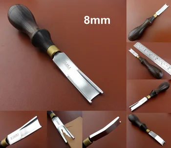 

1pc 8mm French Style Leather Craft Edge Beveler Skiver Edger Gouges Cutter Tool - Sewing Stitching Carving Stamping Knife Cutter