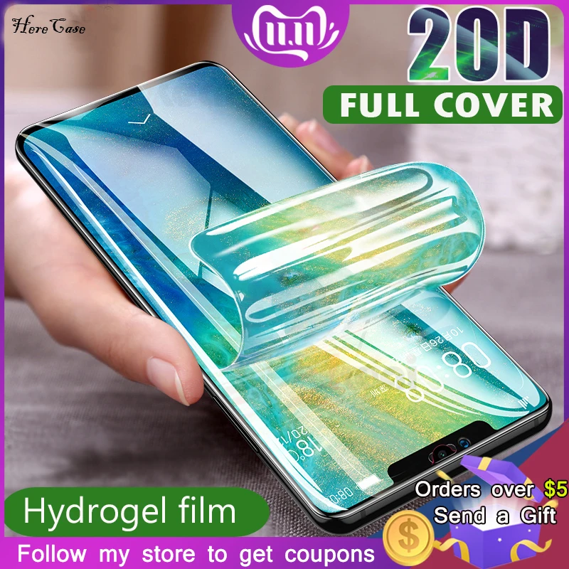 

20D Screen Protector Hydrogel Film For Huawei P20 P30 Pro Mate 20 10 Lite Protective Film For Huawei Mate 30 Pro Film Not Glass