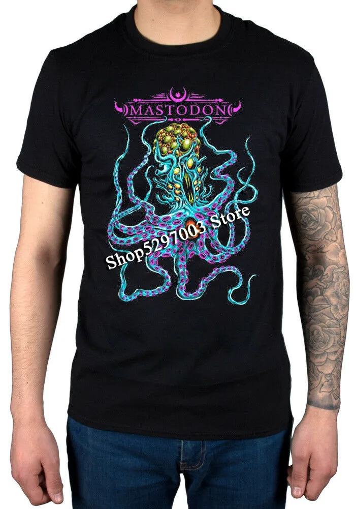 Mastadon Octo Freak Ex Tour T-Shirt Redoutable Crack The Skye Emperor Outdoor Wear Tee Shirt | Мужская одежда