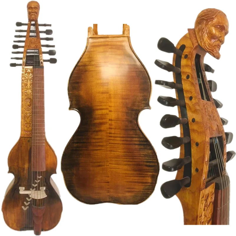 Song Maestro (6x8) Strings 19 1/4"viola Da Gamba Baryton With 7 Bridges