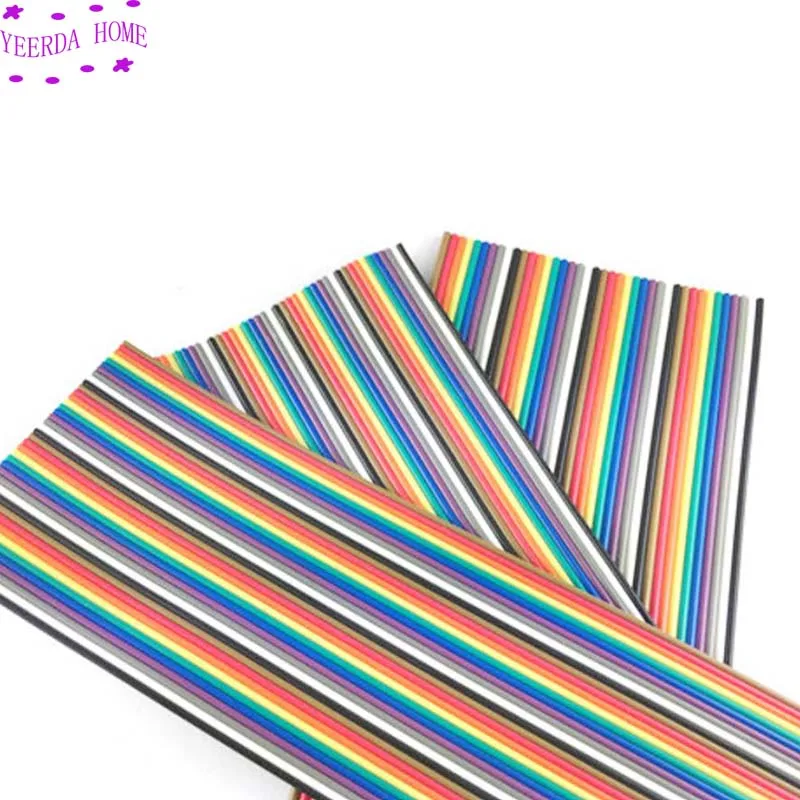 

61M 1.27mm 10/14 Pin DuPont Cable Rainbow Flat Line Support Wire Connector Wire For DIY Soldered Cable Tinned Copper Electrical
