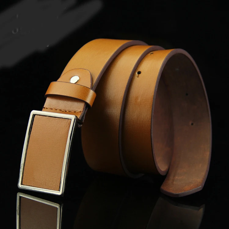 

NEW Leather belt belt men's buckle belt casual retro smooth buckle antique harajuku pants harajuku punk gifts for men
