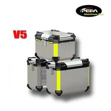 V5-4a Motorcycle Aluminum Box LED Winker 39L Top Case Side Pannier Scooter Rear Trunk PEDA Motor