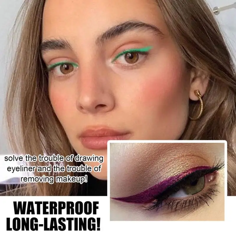 5 paia di adesivi glitter eyeliner riutilizzabili doppia benda sulla  palpebra trucco linea degli occhi adesivi Halloween Party Dress Up