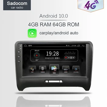 

DSP 9“ Android 10.0 2 din 4G LTE 8 Core 4GB RAM 64GB ROM car radio RDS autoradio Car DVD Player GPS For Audi TT 2006 2007 - 2015