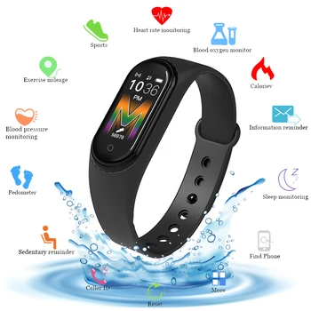 

Reloj M5 Smart Watch Men Women Bluetooth Call/Music Smart Band Waterproof Heart Rate Blood Pressure bracelet Wristband amazfit