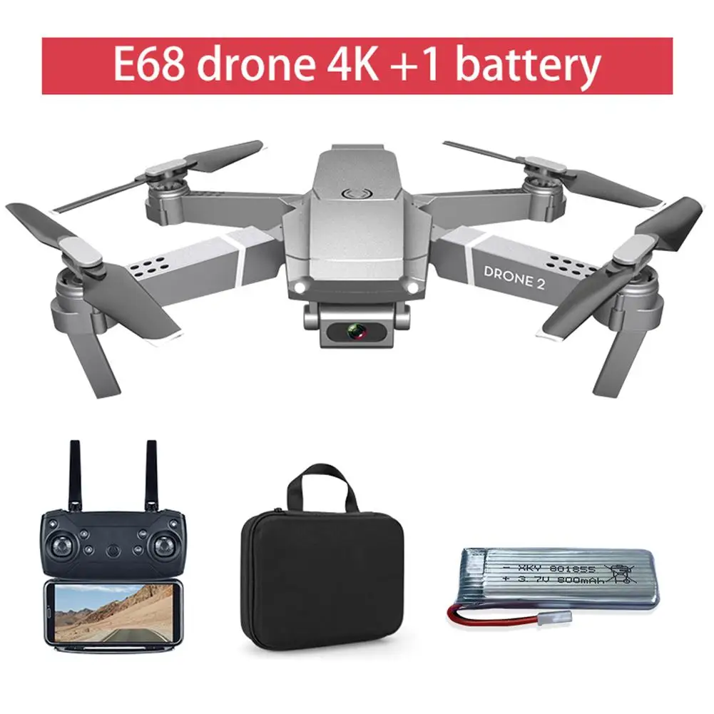 G E68 wifi FPV мини-Дрон с широкоугольным HD 4K 1080P камерой режим удержания высоты RC складной Квадрокоптер Дрон подарок - Цвет: G