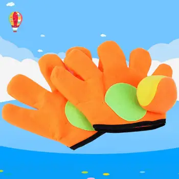 

Outdoor Catch Toy Throw Ball Sucker Racket Sticky Gloves Children Playing Game New