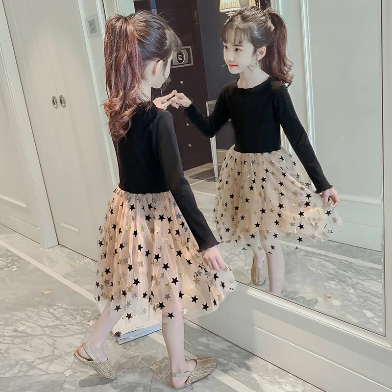 

2019 New Style Girls Dress Pure Cotton Autumn Clothing Western Style Children Gauze Princess Dress Spring And Autumn Long Sleeve