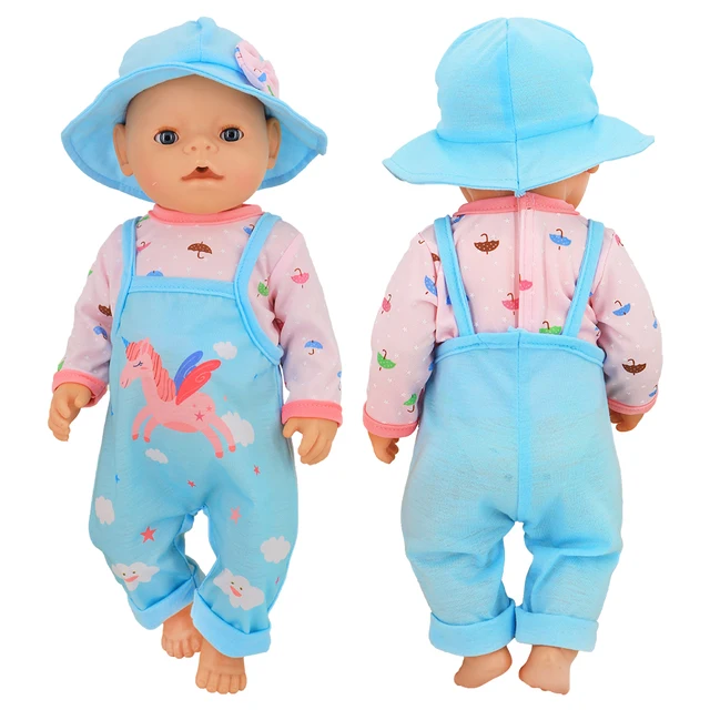 16-18 inch Doll Clothes Accessories Include Dress,Romper,Outfits and Hats fit 43cm Newborn Baby Zapf Doll, Nenuco Dolls Clothing 18-72