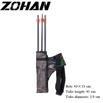 

ZOHAN PVC Oxford arrow Multi-Function 3-Tubes Back Field Quiver Training Archery Arrow Quiver for Field Tips Arrows Takedown Bow