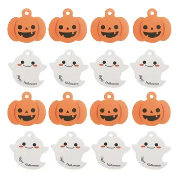 

200pcs Hanging Tag Decorative Funny Candy Box Decor Gift Tag Pumpkin Hangings Ghost Hangtag for Party Bar Halloween