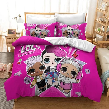 

LOL Surprise Doll Bedding Set Duvet Cover and Pillowcase Home Textile Home Decoration Supplies for Children Birthday Gifts