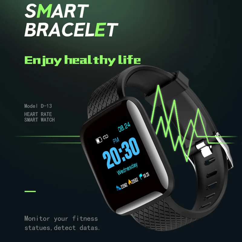  2019 Smart Watch Men Heart Rate Monitor Fitness Tracker Waterproof Touch Screen Smartwatch Women Wa - 4000321146542