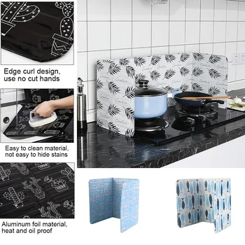 

Practical Wall Oil Splash Guard Aluminum Folding Cooker Gas Stove Speaker Plate Cooker Pan Oil Protection Screen Kichen Gadget