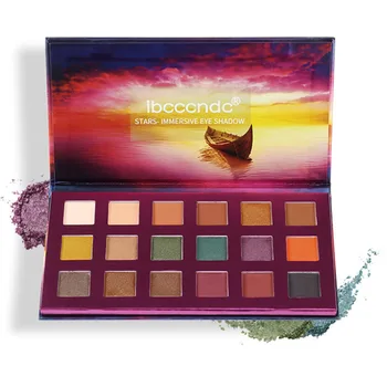 

18-Color Matte Shimmer Eyeshadow Palette Setting Sun Glitter Eye Shadow Makeup Long Lasting Cosmetics