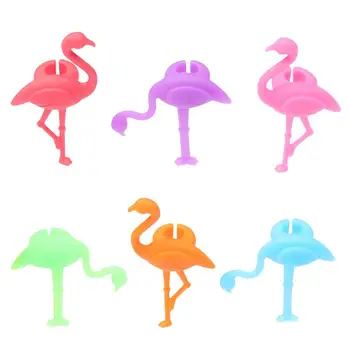 

6/12PCS Silicone Wine Glass Marker Flamingo Design Drink Label Mark Glass Identification For Party Kitchen Table Decor Supplies