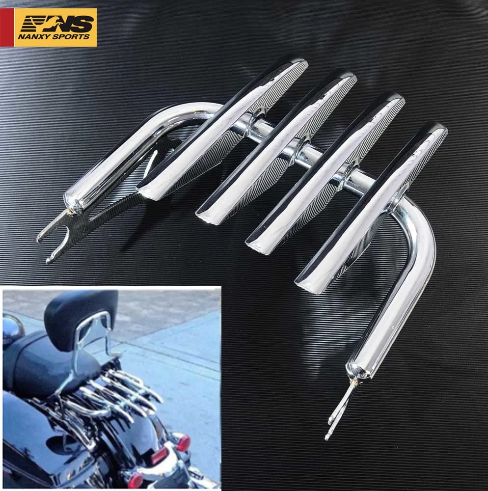 Хромированная мотоциклетная Съемная багажная стойка для Harley Touring Road King Electra Glide Street Glide