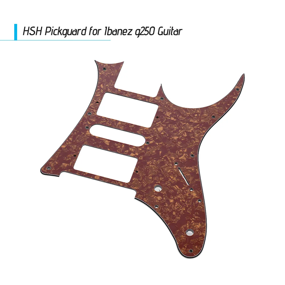 HSH электрогитара pick guard ПВХ pick Guard царапина для Ibanez g250 гитары Замена желтый жемчуг 3 слоя - Цвет: Brown Pearl
