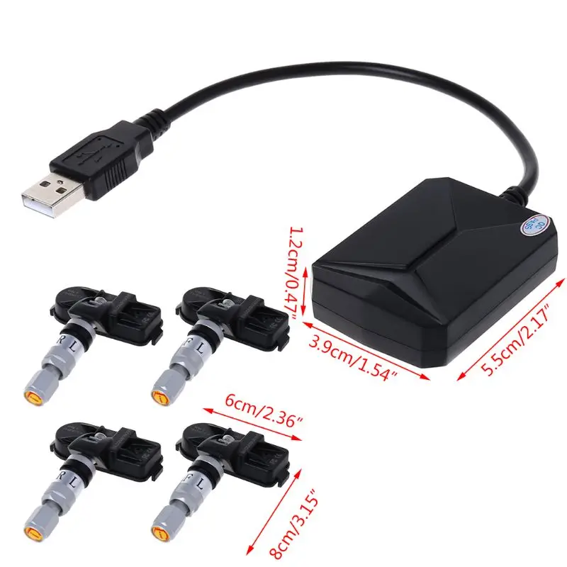 USB Android TPMS монитор давления в шинах/Android навигационная система контроля давления в шинах/Беспроводная передача с 4