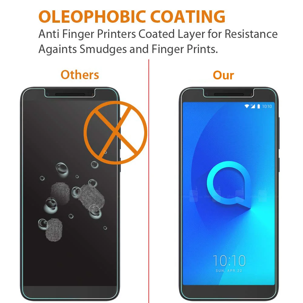 Защитная пленка из закаленного стекла для Alcatel Работает с любым оператором, 1X 5059D 3 5052D 5 5086D 7 6062W 3X 5080Y 3V 5099D 3C 5026D Экран протектор