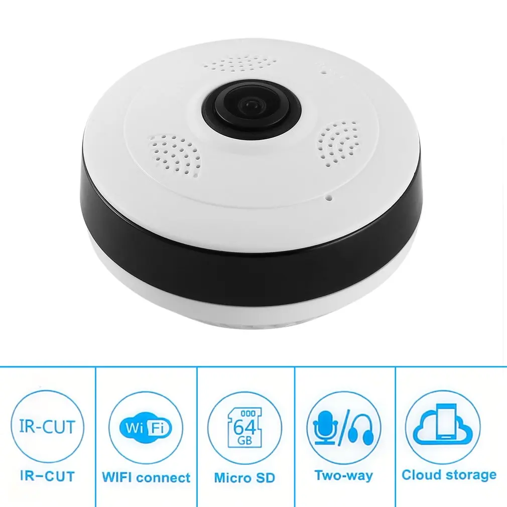 WiFi панорамная камера 360 градусов 1,3/2 Мп 960P HD Беспроводная ip-камера наблюдения для домашней безопасности WiFi монитор
