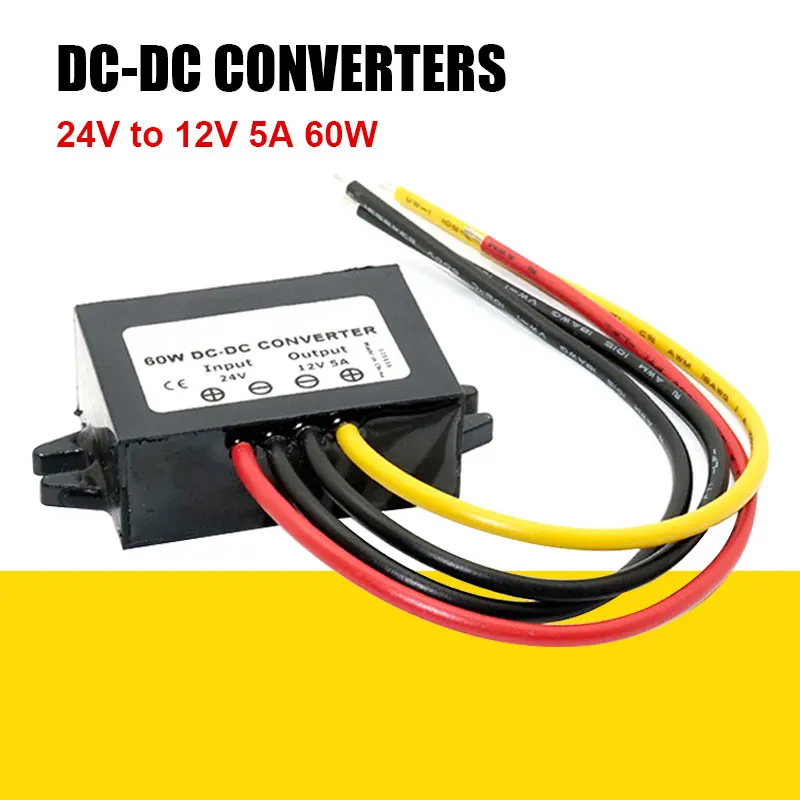 Умный Преобразователь мощности DC24V DC12V/5A постоянного тока водонепроницаемый конвертер постоянного тока универсальные автомобили понижающий адаптер