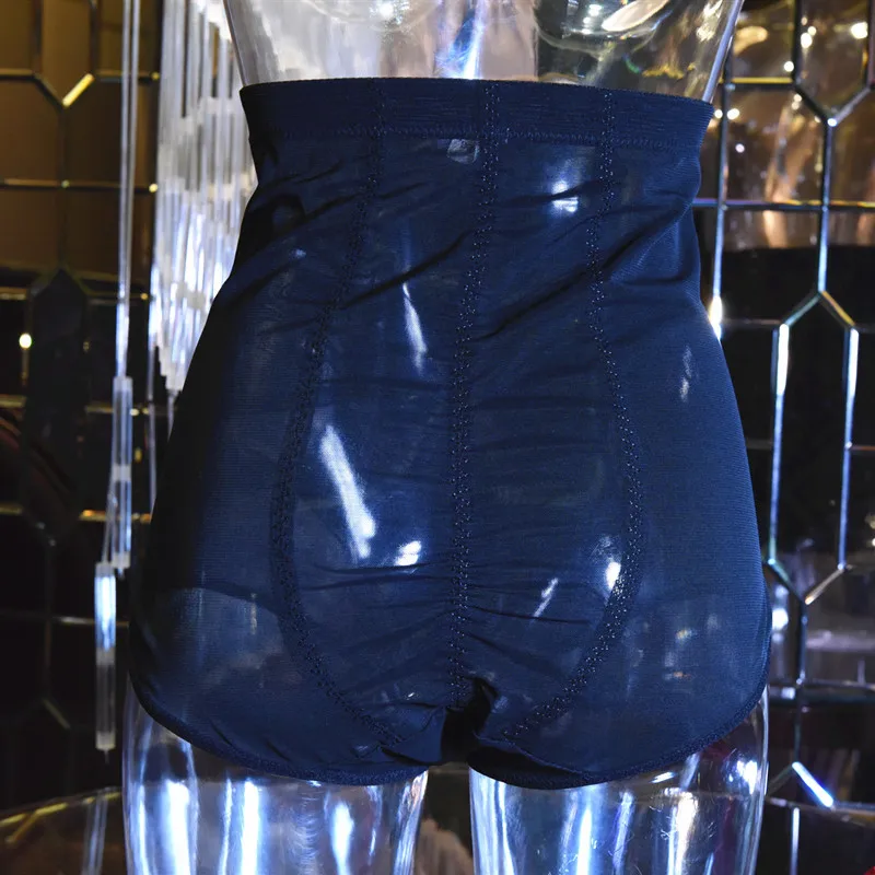 Плюс размер мужской корсет прикладом талии трусики, подчеркивающие ягодицы мужской корсет для похудения брюки для контроля живота Трусы Нижнее белье - Цвет: Black Open