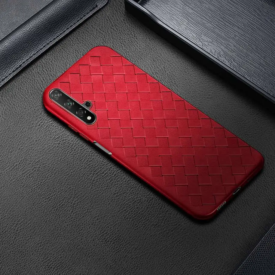 

For Huawei Honor 20 Case Slim Matte Weave Silicone Soft TPU Cover Cases For Huawei Honor 20 YAL-L21 Honor20 20 Lite Phone Bumper