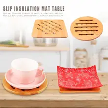 Бамбуковый полый светильник, желтые коврики на стол, нескользящая подставка для чашки, бутылки для воды, аксессуары для дома и кухни