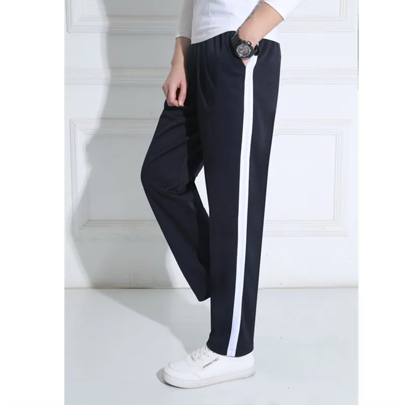 Men Pants Casual Sweatpants Joggers Striped Trousers