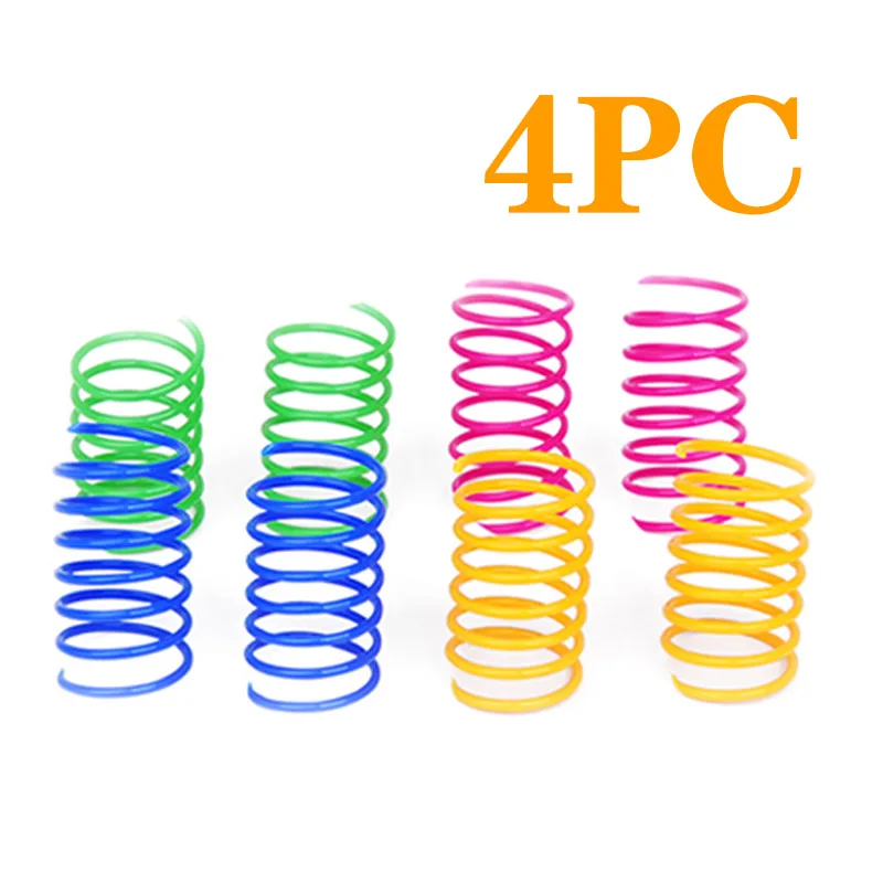 pet toys luxury 4/8/16/20pcs Kitten Cat Toys Wide Durable Heavy Gauge Cat Spring Toy Colorful Springs Cat Pet Toy Coil Spiral Springs Pet Intera lamb chop dog toy