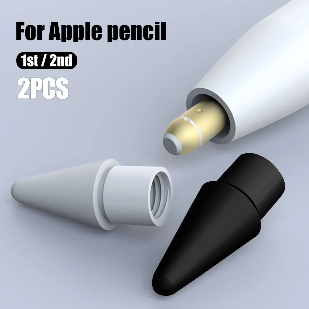 

2PCS Original Apple Pencil Tip Replacement For Apple Pencil 1st 2nd Generation For Apple Pencil 1 2 Tip Nib Spare Replace