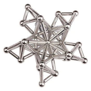 

148 Pcs Magnetic Building Blocks Construction Set Puzzle Stacking Game Sculpture Desk Toys (Silver)