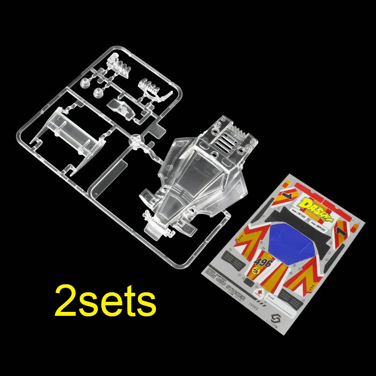 

2Pcs Car Cowl/Cover White/Transparent Clear Car Shell for AA Mini 4WD Car Model Dash1 EMPEROR