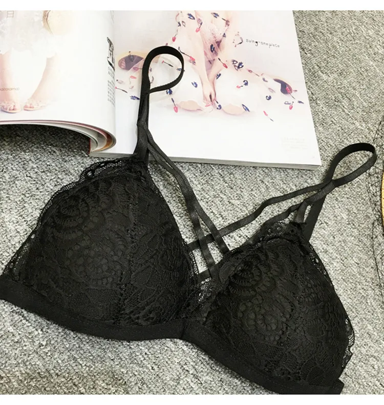 2020 New 3/4 cup lace sexy women underwear bralette Wireless bra cup A cup B bra for women for Backless wear Brassiere