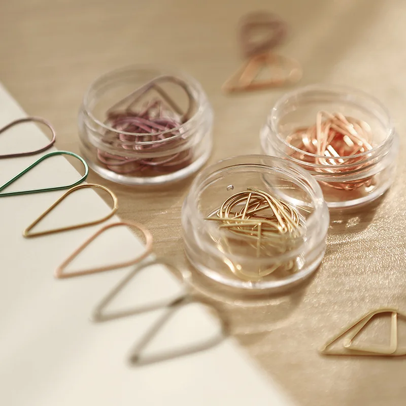 Exquisite Water Drop Metal Paper Clip Bookmark Journal Notebook School Office Colorful Decorative Cute Paper Stationery Gift umbrella modeling paper clip decorative pin bookmark paperclip metal clip paper cute paper clips decorative office accessories