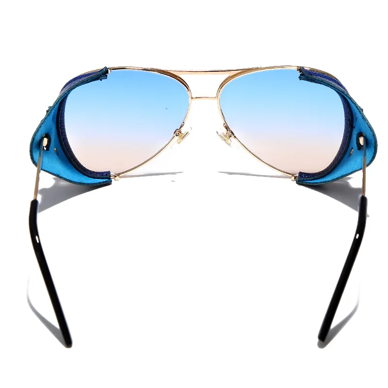 Классические солнцезащитные очки пилота для мужчин и женщин, модные металлические авиационные солнцезащитные очки, оправы с кожаными очками для вождения, Gafas Del Sol