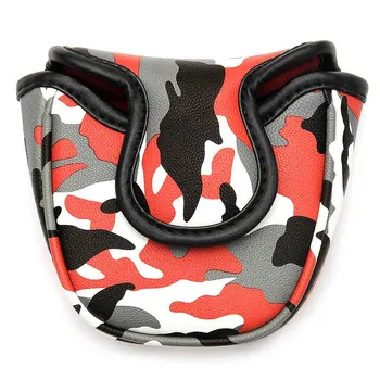 

New Mallet Golf Putter Headcover With Magnetic Closure Waterproof PU Camouflage Golf Putter Head Cover