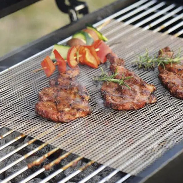 40*33Cm Bbq Grill Hálószőnyeg Nem Tapadó Főző Lap Szerszámok Barbecue Szőnyeg Otthoni Konyha Étkező - Image 3