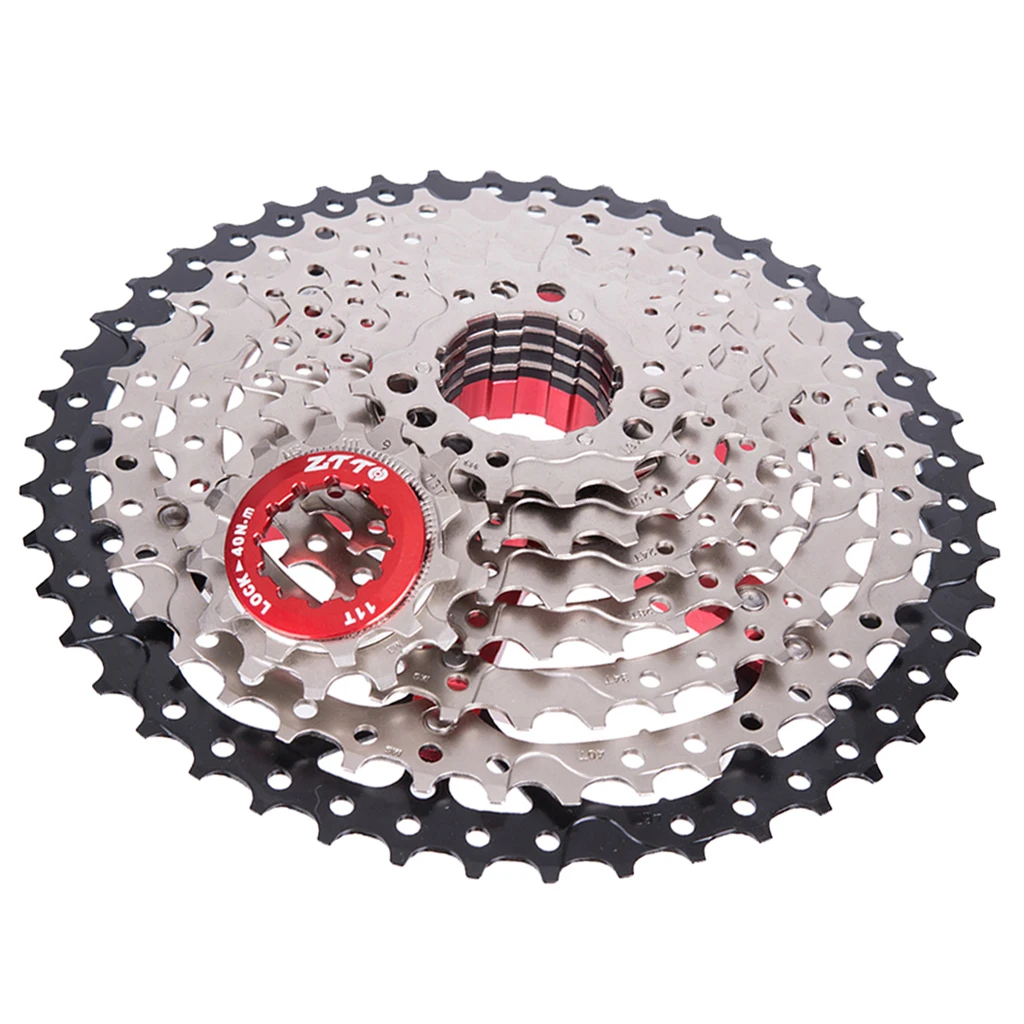 Sturdy Bicycle Cassette, 9 Speed 11-46 Teeth (11-13-16-20-24-28-34-40-46T) - Mountain Bike MTB Accessories