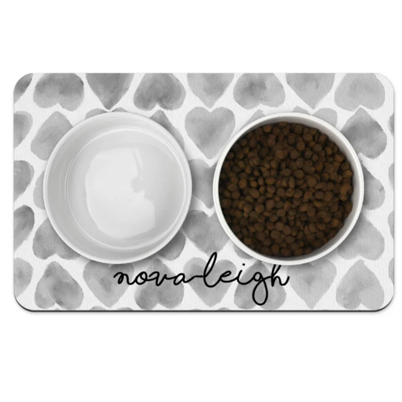PU Leather Waterproof Pet Placemat Dog Mat Cat Mat Bowl Plate Pet Drinking Feeding Placemat Customize Name For Puppy And Kitten PU Leather Waterproof Pet Placemat Dog Mat Cat Mat Bowl Plate Pet Drinking Feeding Placemat Customize Name For Puppy And Kitten